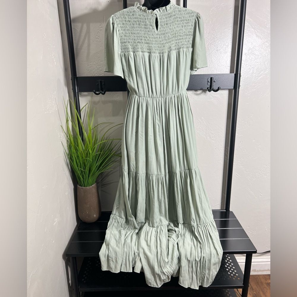 Polagram Sage Tiered Dress Maxi Size Small - Picture 4 of 15